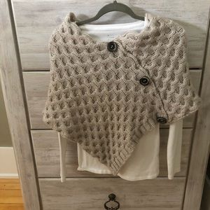 Wool/Alpaca Knit Sweater/Shawl